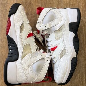 Jordan Kids White and Red Athletic Sneakers - Brand:Size 7Y